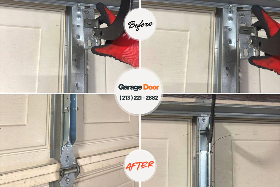Before and after: garage door opener repair Parkersburg, IA